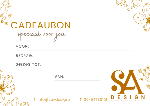 Cadeaubon van SA Design