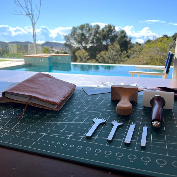 Tools en materialen uit workshop leren notebook maken in Spanje van SA Design