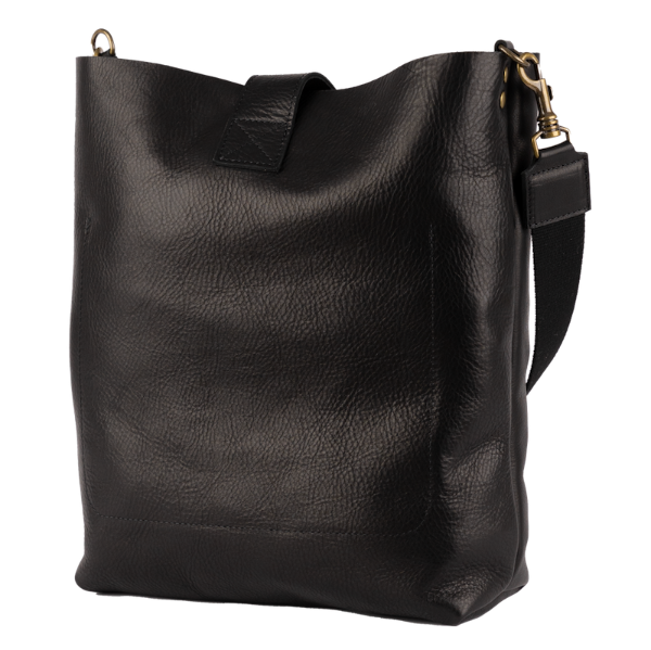 Handgemaakte leren schoudertas van Nederlands kalfsleer uit de Madrid collectie van SA Design achterzijde