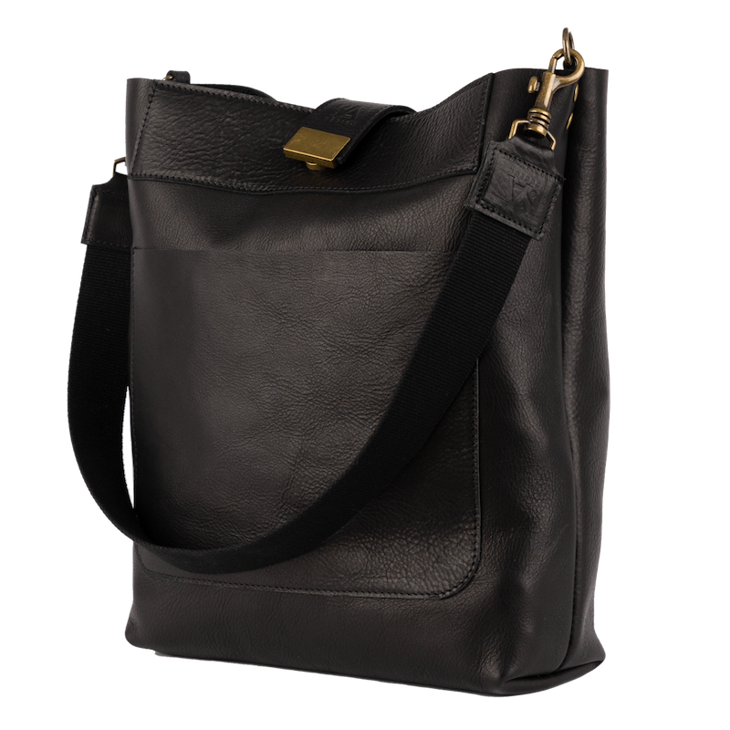 Handgemaakte leren schoudertas van Nederlands kalfsleer uit de Madrid collectie van SA Design