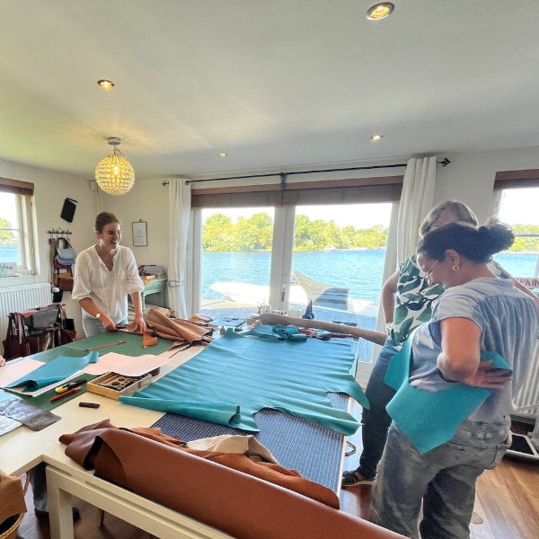 Bekijken van de patronen in workshop leren shopper