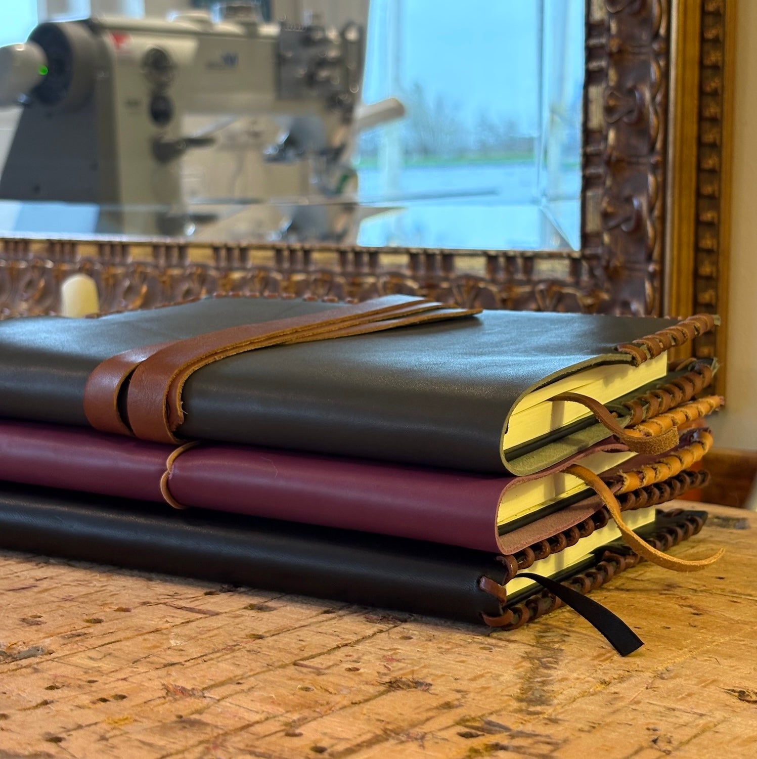 Collectie leren notebook A5 in verschillende kleuren