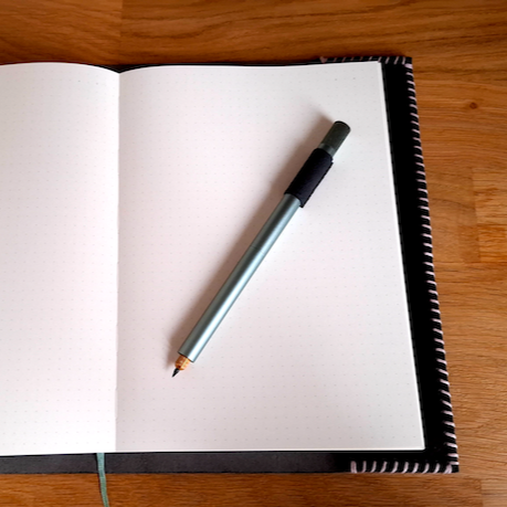 Handgemaakte leren notebook cover voor japanse schrijfblok