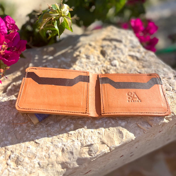 Portefeuille uit de workshop leren portemonnee maken