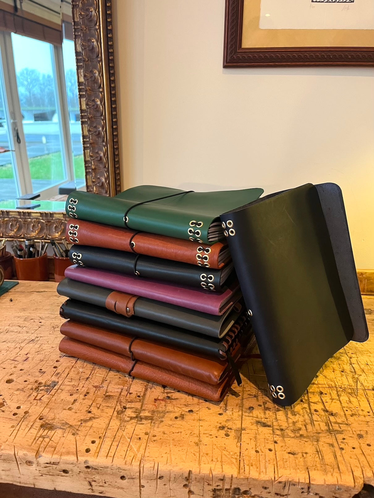 Leren notebook collectie voor schriften