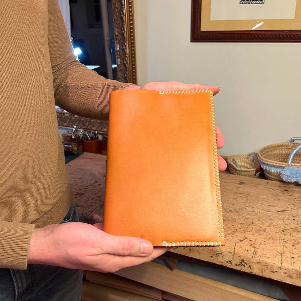 Eindresultaat in camel ui workshop leren notebook cover maken