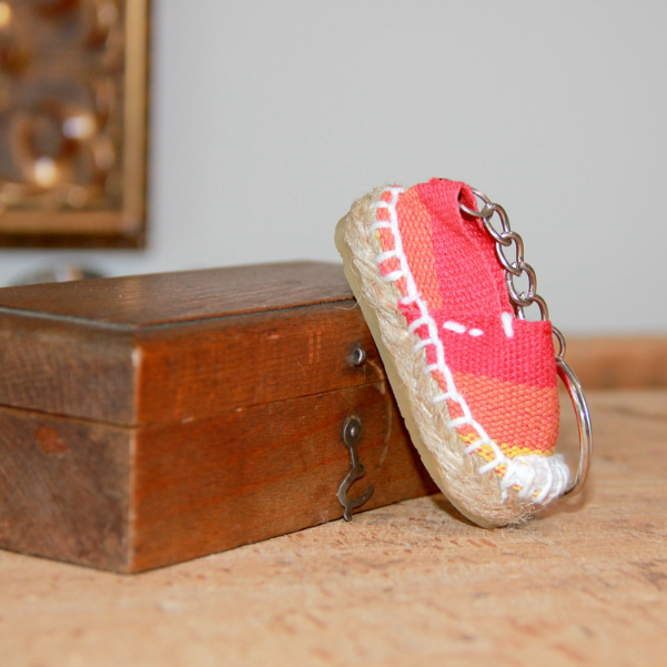 Mini Espadrille key ring